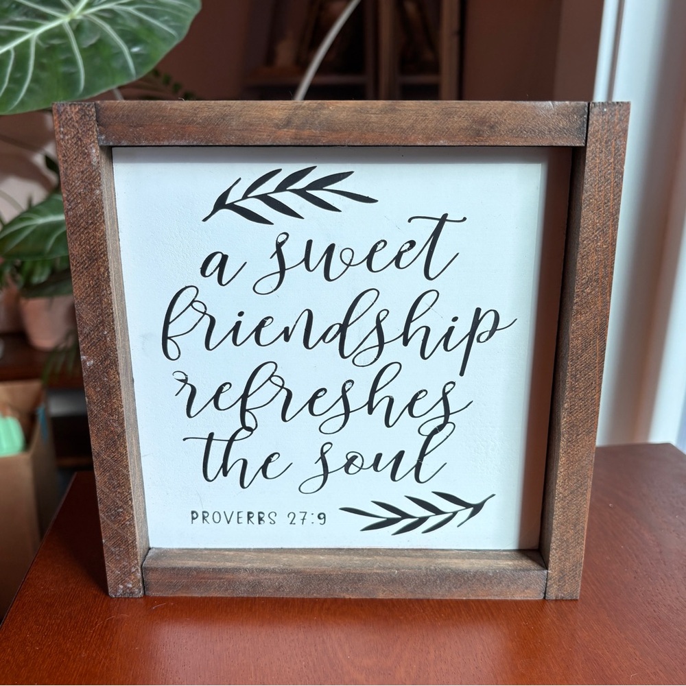Handmade Farmhouse Sign Home Decor Friendship